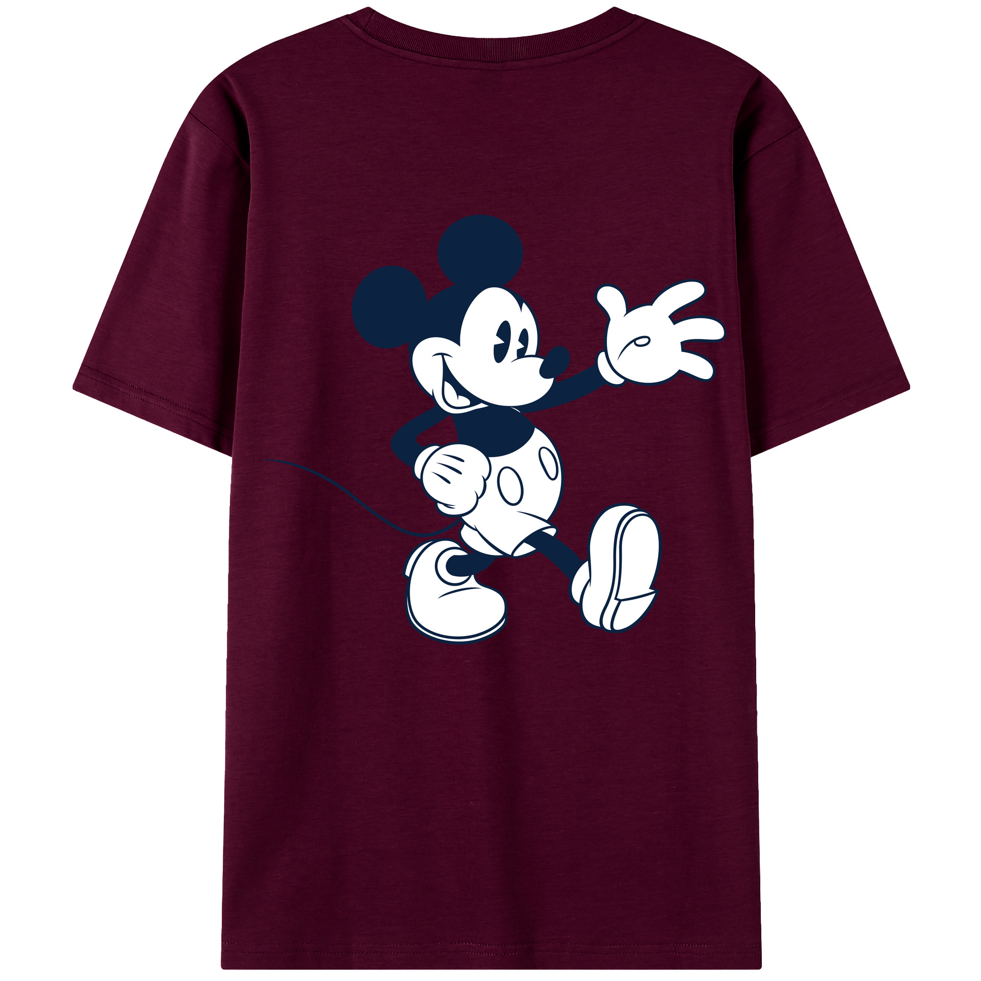 （画像用） ミッキーマウス Mickey Mouse レディース半袖Tシャツ(バックプリント)